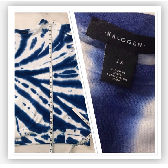 Halogen Blue neon tie dye size 1X - Picture 8 of 9
